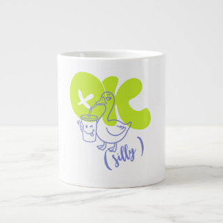 Personlig OK Silly Goose Mugg, Sarksastisk Kaffe Jumbo Mugg