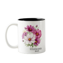 Personlig Oktober Cosmos Födelsedagsblomma Muggar