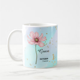 Personlig Oktober Flower Mugg