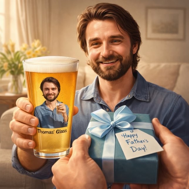Personlig öl glaskopp (Fathers Day glass)