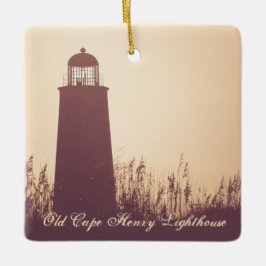 Personlig Old Cape Henry Lighthouse-jul Julgransprydnad Keramik