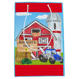 Personlig Old MacDonalds Farm Blue Tractor