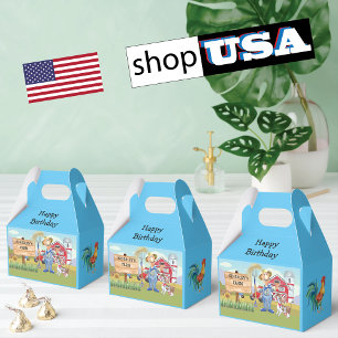 Personlig Old MacDonalds Farm Blue Tractor Presentaskar