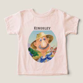 Personlig Old MacDonalds Farm Blue Tractor T Shirt