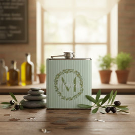 Personlig olivkransmonogram fickplunta