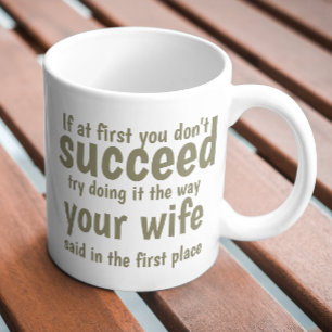 Personlig Om du inte lyckas Kaffemugg