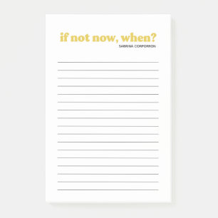 Personlig om inte nu, när gult ska göras post-it block