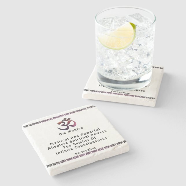Personlig OM Meditation Mantra Symbol-citat Stenunderlägg (Sidan)