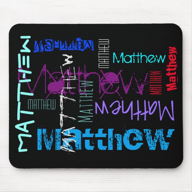 Personlig om upprepning av namn 7 brev Mousepad Musmatta (Framsidan)