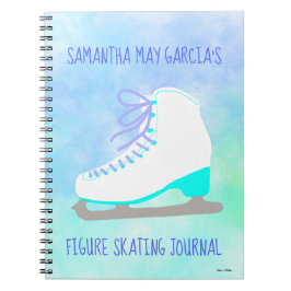 Personlig Ombre Figur Skating Practice Journal Anteckningsbok