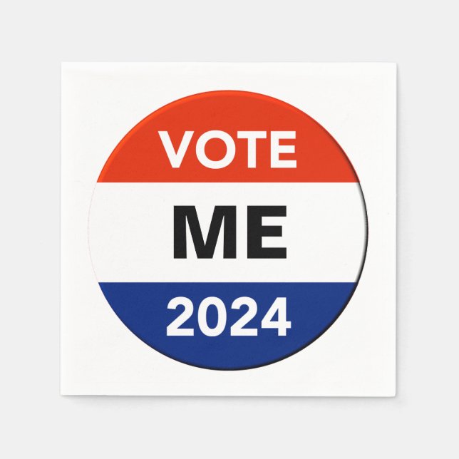 Personlig omröstning 2024 Presidentval i Kampanj Pappersservett (Framsidan)