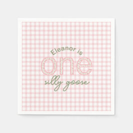 Personlig "One Fånig Goose" Birthday Napkin Pappersservett
