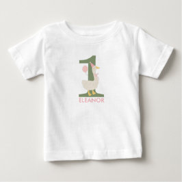 Personlig "One Fånig Goose" Birthday Shirt T Shirt