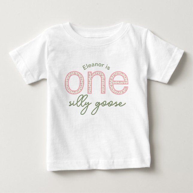 Personlig "One Fånig Goose" Shirt T Shirt (Framsida)
