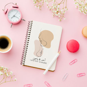 Personlig, One Line, Kärlek, Boho, Arabiska Anteckningsbok