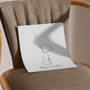 Personlig, One Line, Kärlek, Boho, Arabiska Fototryck