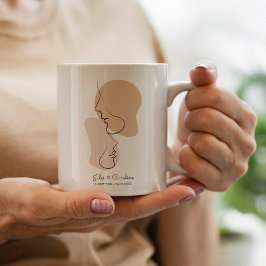 Personlig, One Line, Kärlek, Boho, Arabiska Kaffemugg