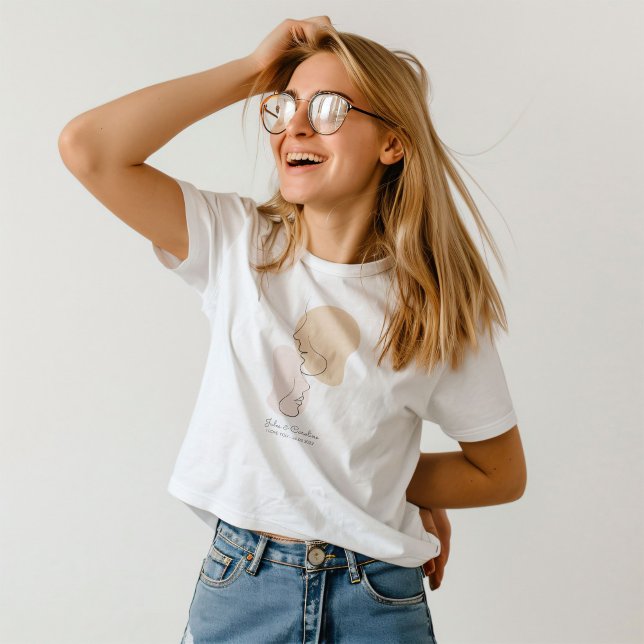 Personlig, One Line, Kärlek, Boho, Arabiska T Shirt (Skapare uppladdad)