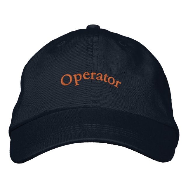 Personlig operatör Navy färgad Broderad mössa Keps (Framsida)