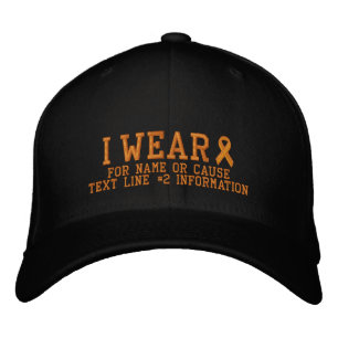Personlig Orange Band Awareness Embroidery Broderad Keps