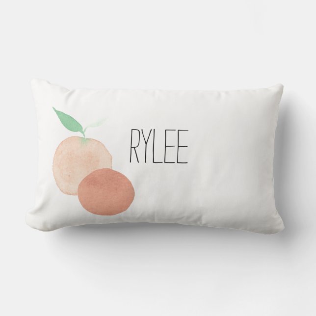 Personlig Orange Dekorativ kudde (Framsida)