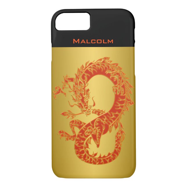 Personlig Orange Dragon 2 iPhone 7 Fodral Case-Mate iPhone Skal (Baksida)