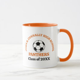 Personlig Orange Fotbollsspelare Team Mugg