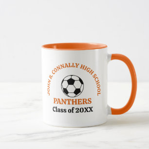 Personlig Orange Fotbollsspelare Team Mugg