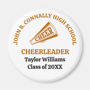 Personlig Orange High School-cheerleader Magnet