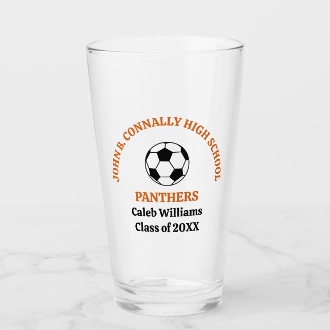 Personlig Orange High School-fotbollslag Glaskopp (Framsida)