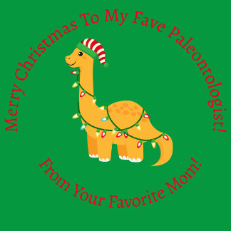 Personlig Orange jul Ljus Dinosaur Presentpapper