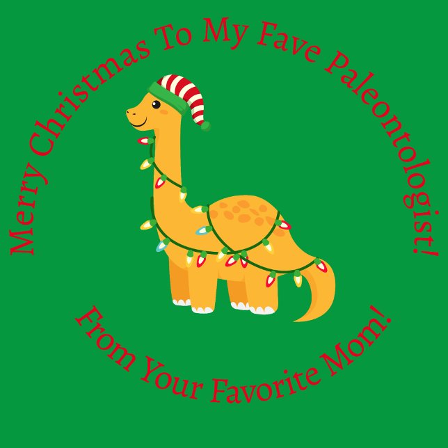 Personlig Orange jul Ljus Dinosaur Presentpapper (Skapare uppladdad)
