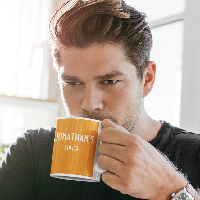 Personlig Orange Kaffe Mugg (Skapare uppladdad)