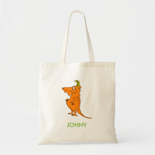 Personlig Orange Kute Dragon Tote Bag Tygkasse
