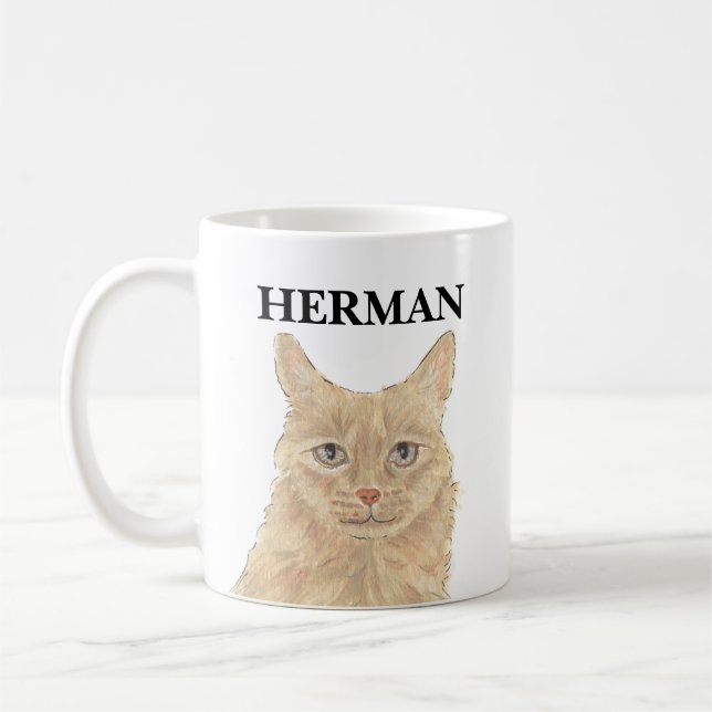 Personlig Orange Maine Coon Beverage Coaster Kaffemugg (Vänster)