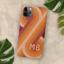 Personlig Orange Mörk Vinröd Retro Konst