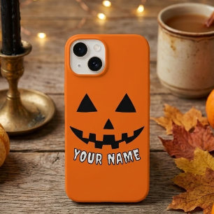 Personlig Orange Pumpa Halloween Ditt Namn