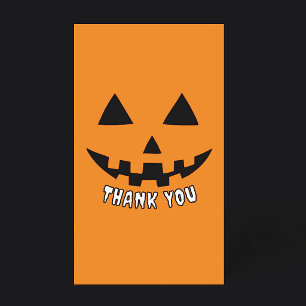 Personlig Orange Pumpa Halloween Tack Kort