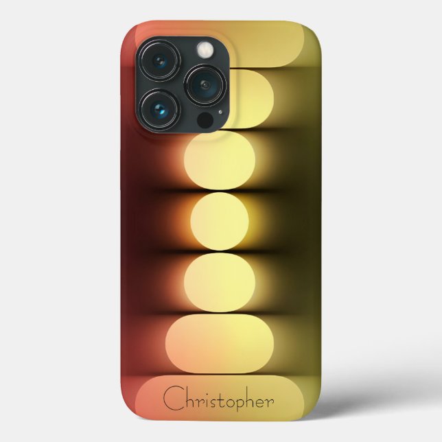 Personlig orange Radial Struktur iphone 15 (Baksida)