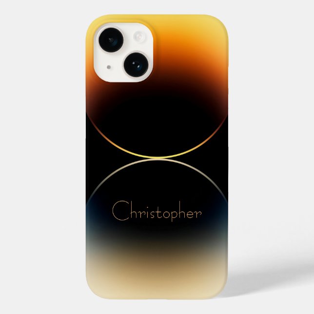 Personlig orange Radial Struktur iphone 15 (Baksida)