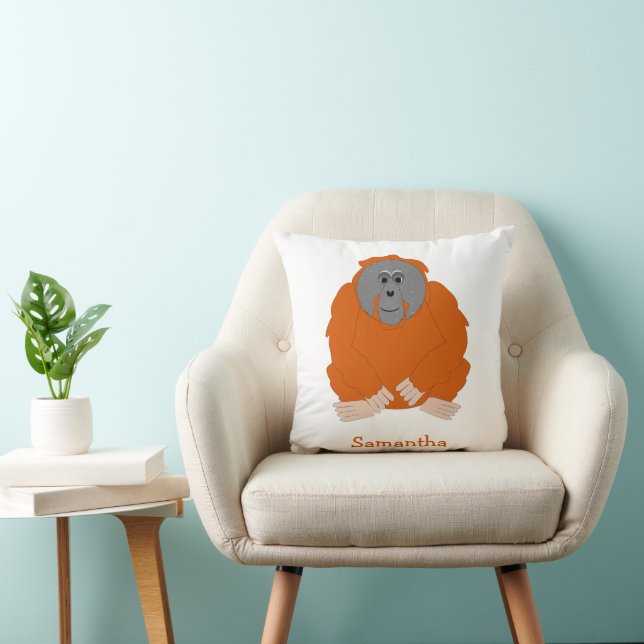 Personlig Orangutandesign Kudde (Stol)