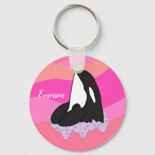 Personlig Orca Killer Whale Nyckelring