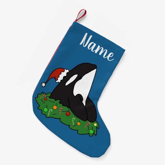 Personlig Orca Liten Julstrumpa (Framsidan (Hängande))