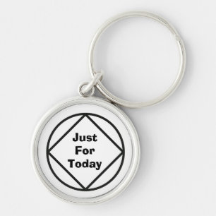 Personlig Ord Anpassningsbar Recovery Keychain NA Rund Silverfärgad Nyckelring