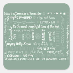 Personlig Ord Best Önskemål Fyrkantigt Klistermärke