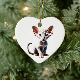 Personlig Oriental Shorthair Kitten Julgransprydnad Keramik