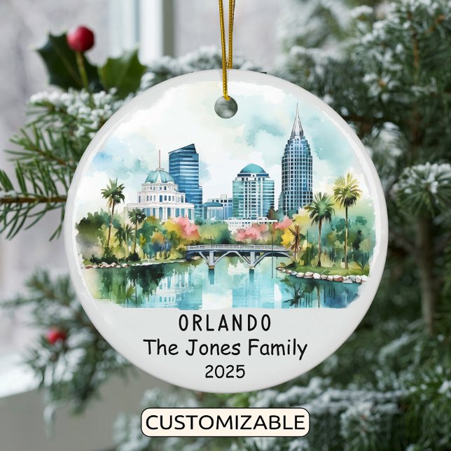 Personlig Orlando Ornament, Florida Julgransprydnad Keramik (Skapare uppladdad)
