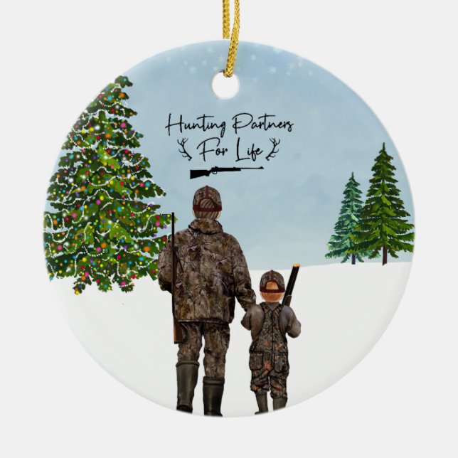 Personlig Ornament - Jul på jaktpartners (Framsidan)