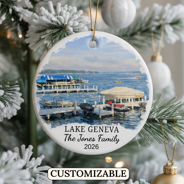 Personlig ornament Lake Geneva Anpassad Wisconsin (Skapare uppladdad)