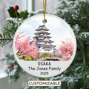 Personlig Osaka Ornament, Japan Julgransprydnad Keramik